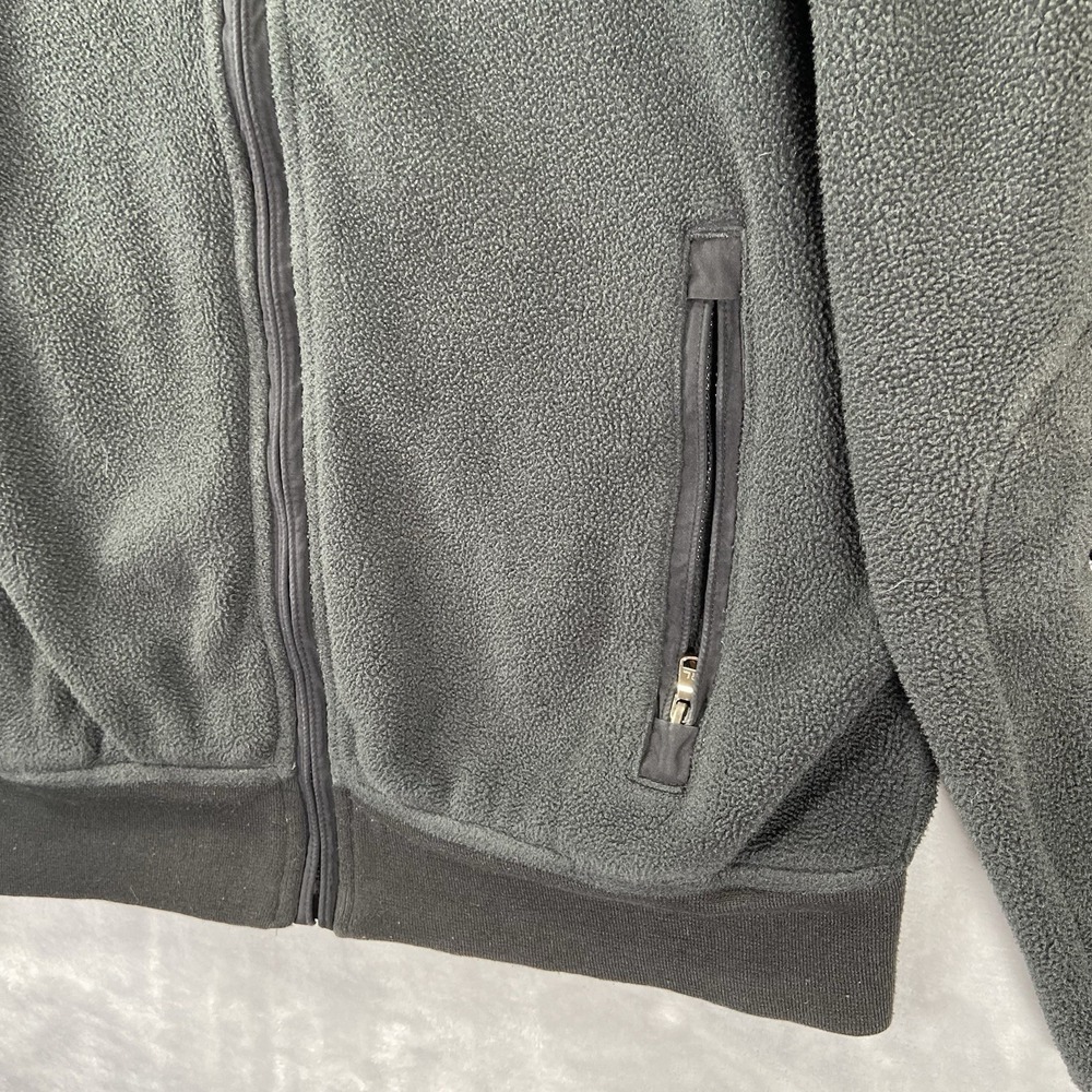 Polo Ralph Lauren Jacket men's Large Fleece Full Zip Packable Hood Bomber Black - Picture 8 of 16